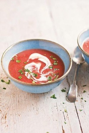 Beetroot and celeriac soup (Zuppa di barbabietole e sedano rapa)