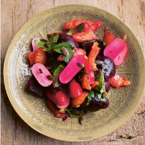 Beetroot, blood orange, radish