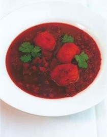 Beetroot cutta with kubba