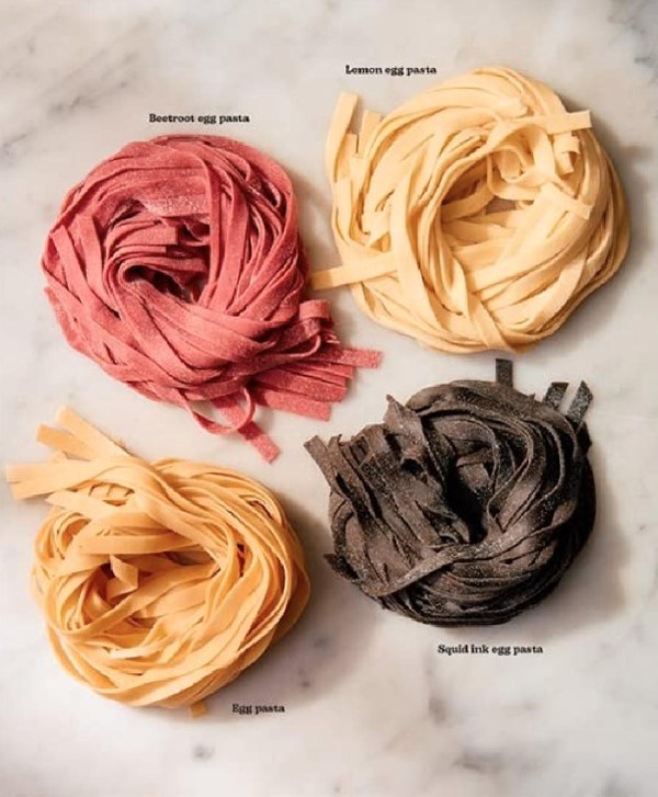 Beetroot egg pasta dough