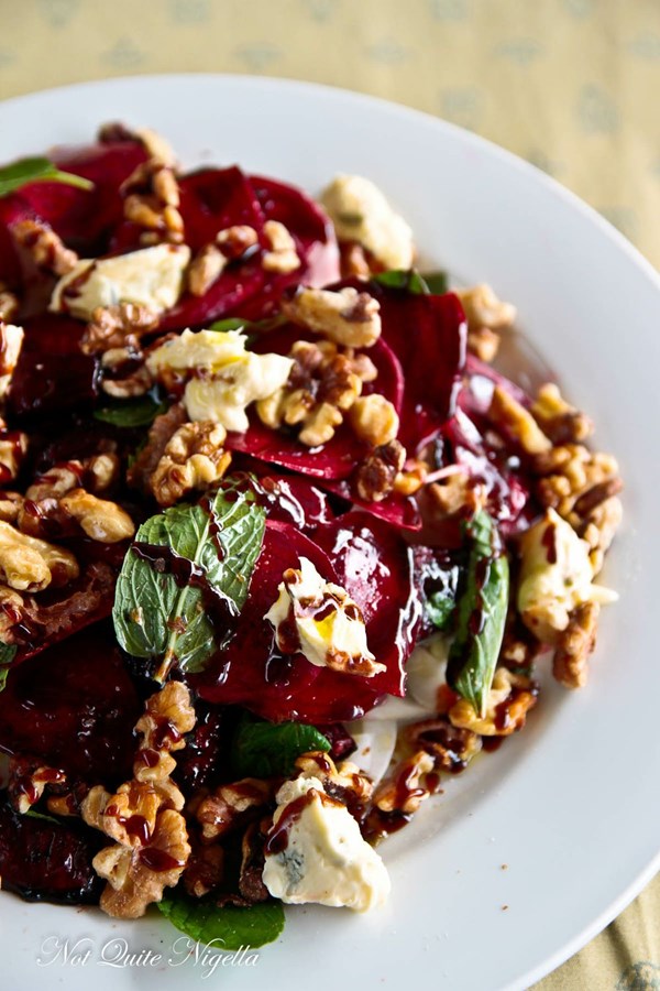 Beetroot, fennel and goat cheese salad