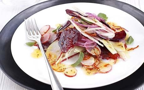 Beetroot, fennel and radish salad