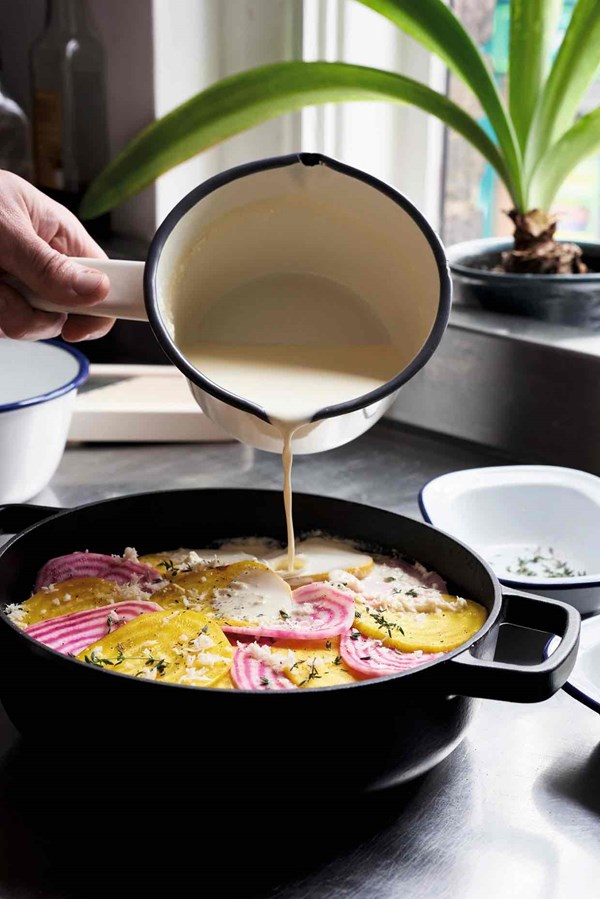 Beetroot gratin
