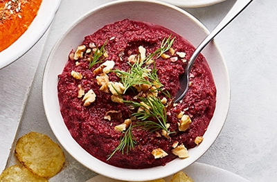 Beetroot, horseradish & dill dip