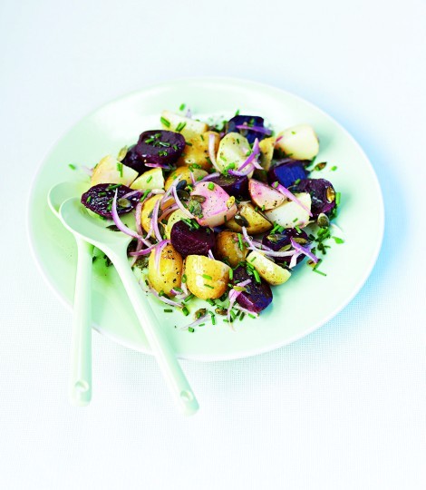 Beetroot, new potato and chive salad
