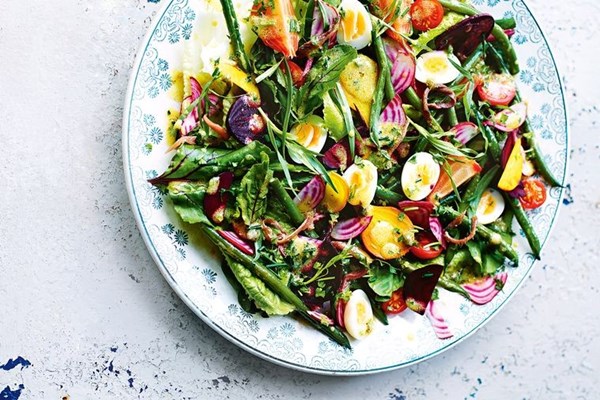 Beetroot Nicoise salad