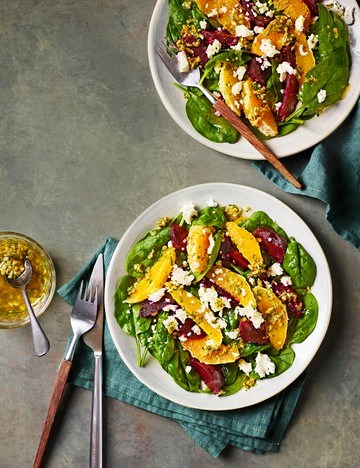 Beetroot, orange and feta winter salad