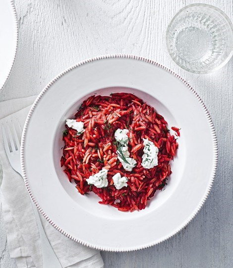 Beetroot orzotto 