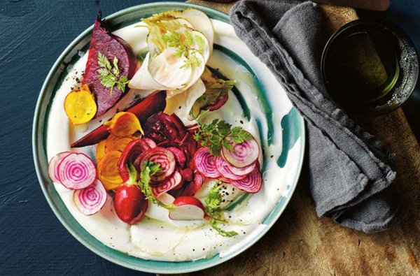 Beetroot, radish, seaweed vinaigrette, cultured cream