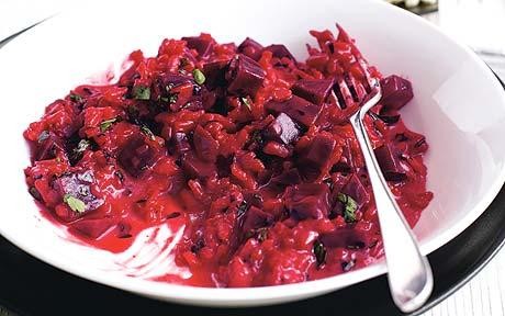 Beetroot risotto