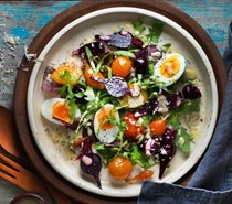 Beetroot, soft-boiled egg and horseradish
