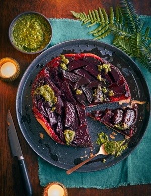 Beetroot tarte Tatin