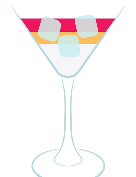 Beetroot vodka martini