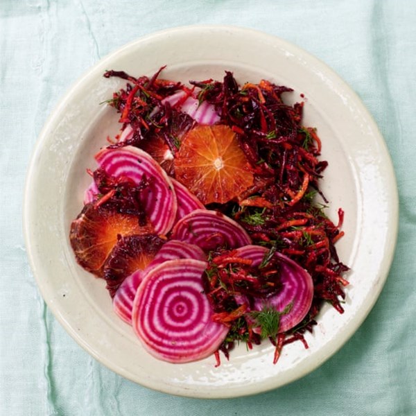 Beetroot with mustard and maple syrup