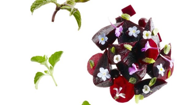 Beets, bergamot, mints, wildflowers