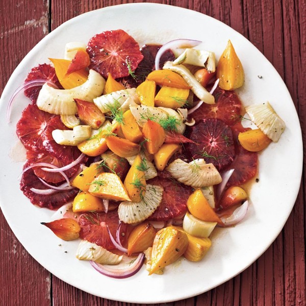 Beets with blood oranges and fennel (Barbietole con arancia rossa)