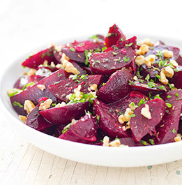 Beets with orange and walnuts