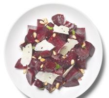 Beets with pine nuts and Parmesan