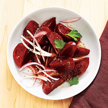 Beets with shallot vinaigrette