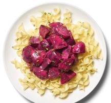 Beets with sour cream and chives