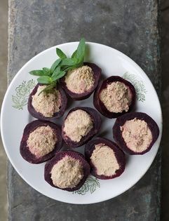 Beets with spiced walnut paste