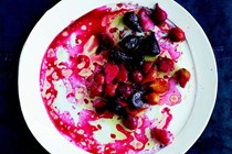 Beets with yogurt and chervil