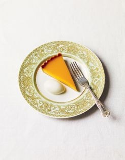 Bell honey custard tart, ginger crème fraîche