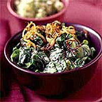 Bengali chilli greens with coconut cream and mustard seeds 