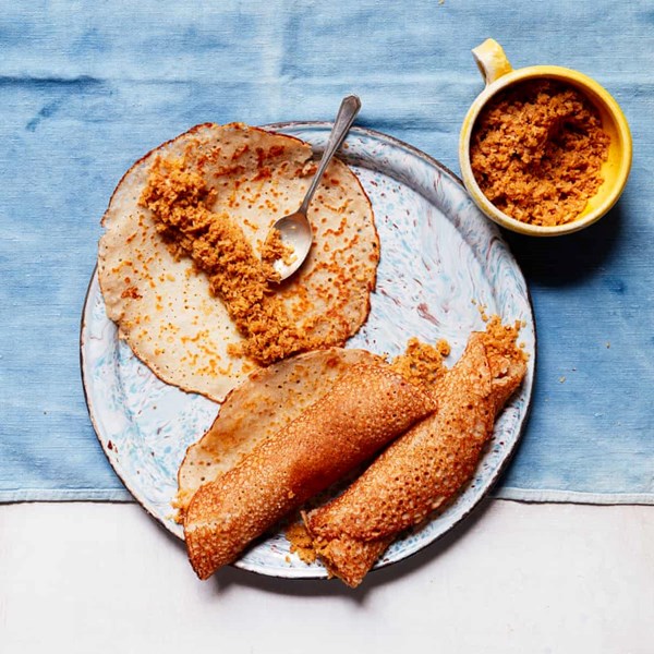 Bengali rice flour pancakes