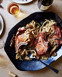 Benno and Leo's brined pork chops with fennel