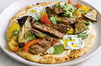Berbere-spiced lamb flatbreads