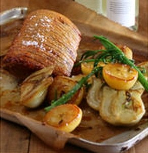 Berkshire pork loin with fennel and apple cider