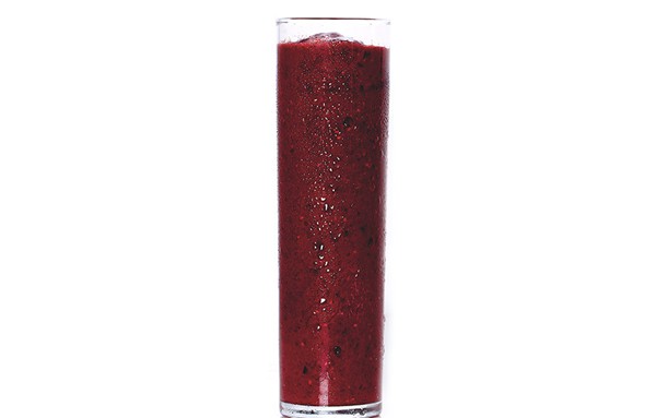 Berries and rum frozen cocktail