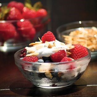 Berries and whipped coconut cream