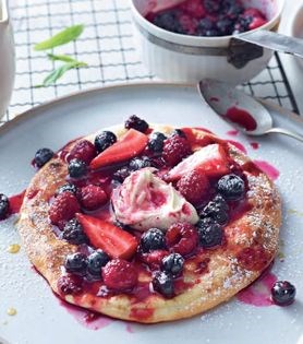 Berries with vanilla Chantilly cream and ricotta cheese