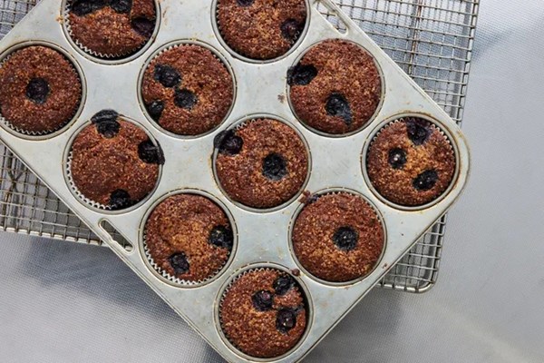 Berry & bran muffins