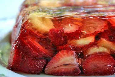 Berry and banana terrine
