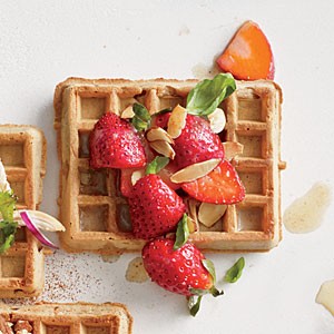 Berry and browned butter waffle