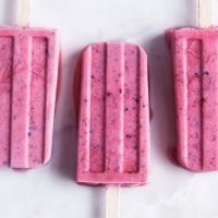 Berry and coconut ice lollies