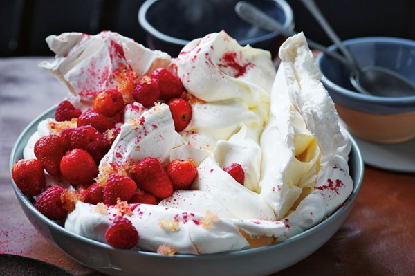 Berry and finger lime Eton mess