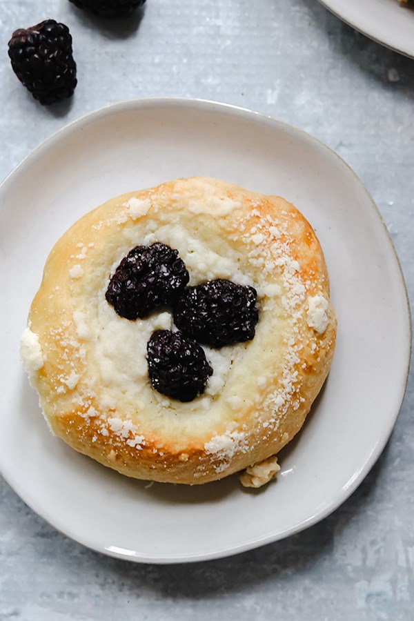 Berry and ricotta brioche buns