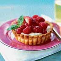 Berry and white chocolate tarts