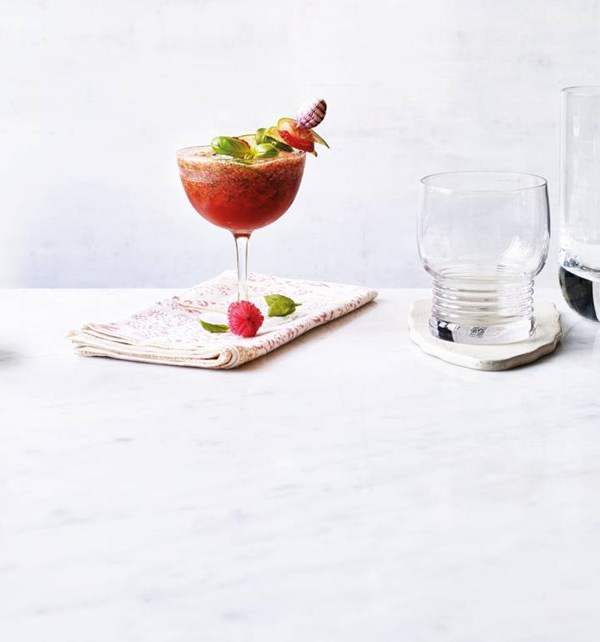 Berry-basil frosty