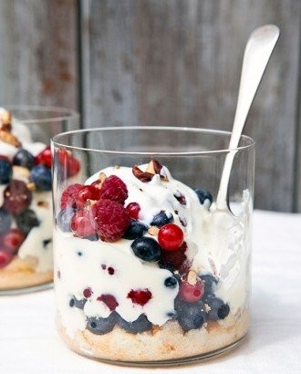 Berry-blood orange trifles