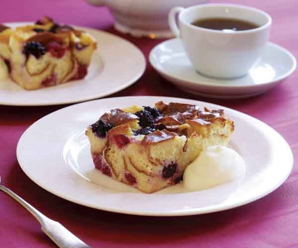 Berry bread pudding