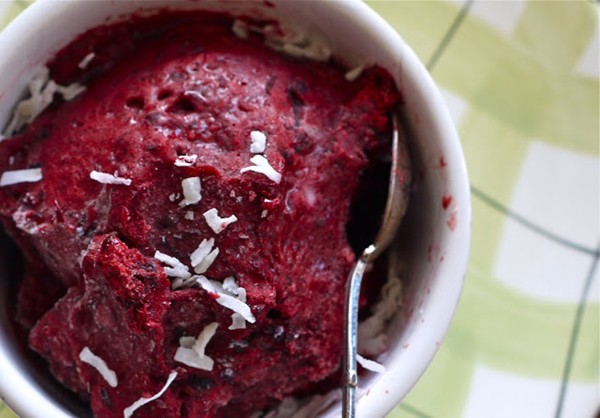 Berry coconut  ice cream
