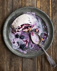 Berry ice cream pie