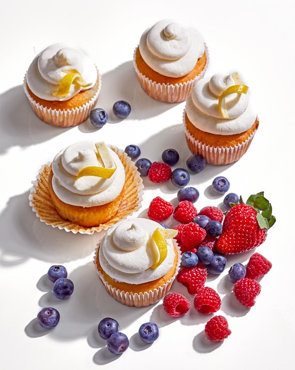 Berry-lemon cupcakes