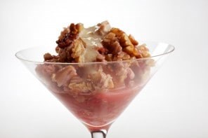 Berry-nectarine-pecan crumble