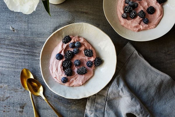 Berry nice whipped cream